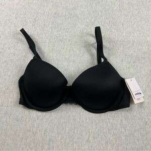 Auden The Daydream T-Shirt Bra Women’s 32C Convertible Straps Underwire Black